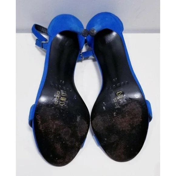 SANDRO PARIS ALINA NEON COBALT BLUE STRAPPY SANDALS SHOES $470 38 / US 7.5 7 1/2 - Picture 10 of 12